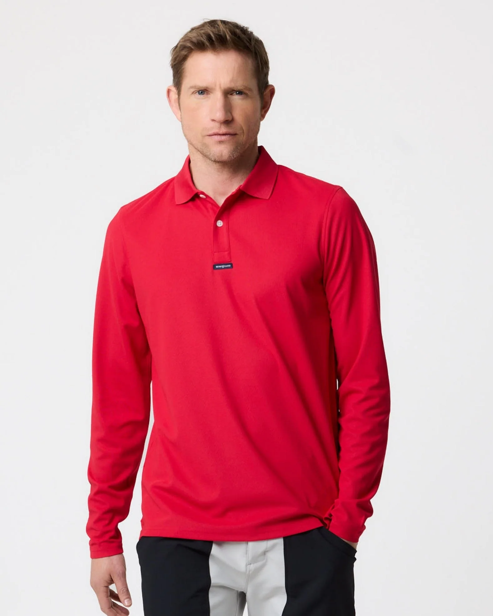 Men's Dri-Fast LS Polo - Red